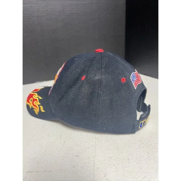 Santo Cap Hat Men's Harley Davidson Pins Adjustable Black USA‎ Eagle - Picture 4 of 6